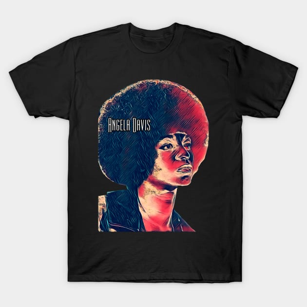 Angela Davis T-Shirt by BlackOzean